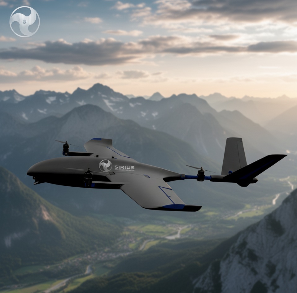 AERION, aeronave não tripulada VTOL de asa fixa, em voo