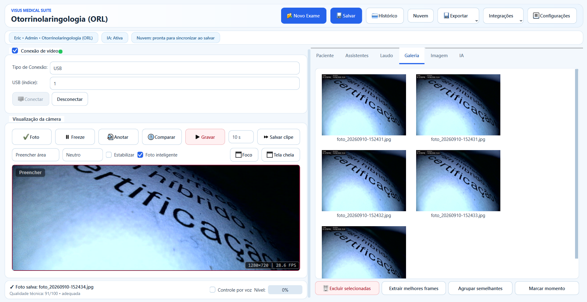 Galeria de imagens capturadas no Visus Medical Suite 17